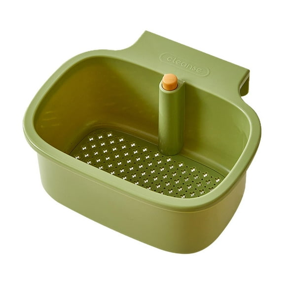 KTFgvq Hangable Sink Strainer Basket Kitchen Food Waste Separator Fruit Vegetable Washing Draining Basket for Sink Organization, Green