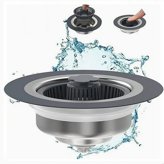 KTFgvq Kitchen Sink Strainer, Stainless Steel Basket Filter, Fine Mesh Drain Cover, Catch Food Scraps, for Kitchen Bathroom Utility Sinks, Multicolor