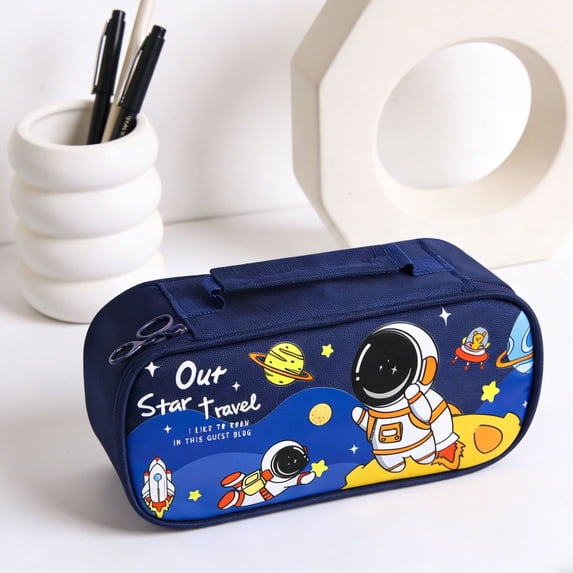 KTFgvq Large Capacity Pencil Case, Multi-Functional Stationery Bag for, Cute High-Appearance Pen Box, Keeps Supplies Organized, 8.27"