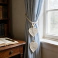 thumbnail image 1 of KTFgvq Leaf Curtain Tiebacks Artificial Rope Straps Decorative Holdbacks for Window Drapes, White, 1 of 8