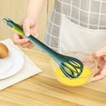 thumbnail image 1 of KTFgvq Multifunctional Kitchen Tongs, Silicone Whisk Attachment, Versatile Cooking Utensil, for Baking and Pasta Handling, Green, 1 of 9