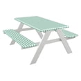 thumbnail image 1 of KTFgvq Outdoor Table Cover Set Water-Resistant Picnic Tablecloth Elastic Edges Flannel Backing for Garden Patio Dining, Green, 1 of 9