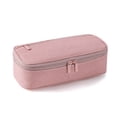thumbnail image 1 of KTFgvq Pen Bag Large Capacity Canvas Pencil Case Solid Color Design for Organizing Writing Tools, Pink, 1 of 8