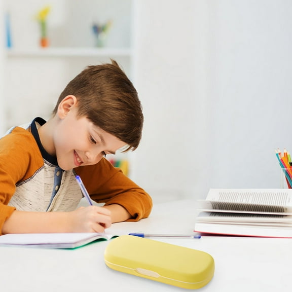 KTFgvq Pencil Case, Style Pencil Pouch, Large Capacity Stationery Organizer for Classroom Supplies, Yellow