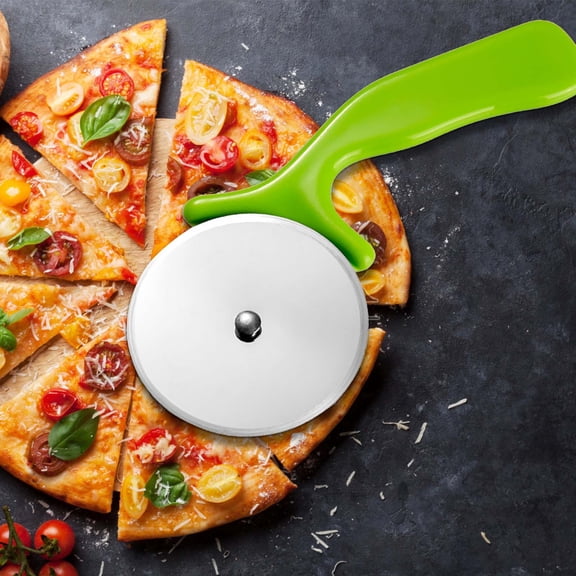 KTFgvq Pizza Cutter Wheel Stainless Steel Efficient Slicing Tool for Home Kitchen Baking, Green