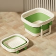 thumbnail image 1 of KTFgvq Portable Folding Tub, Insulated Soaking Basin, Deep Calf Wash Bucket for Home Use, Green, 1 of 7