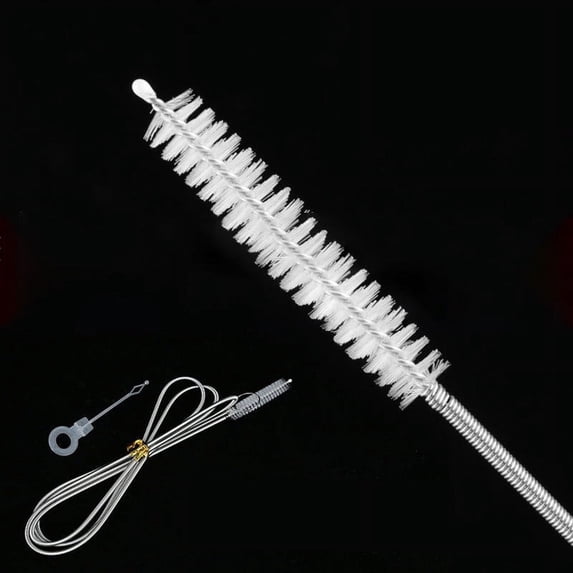 KTFgvq Refrigerator Drain Cleaner Tool, Flexible Spring Tube, Unclog Water, Clear Blocked Drain Hole, for Home Appliance Maintenance, White