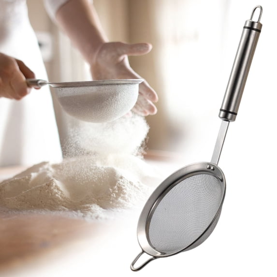 KTFgvq Stainless Steel Filter Screen, Fine Mesh Kitchen Strainer, Sturdy Juice Sieve, Essential Tool for Smooth Purees and Sauces, Multicolor