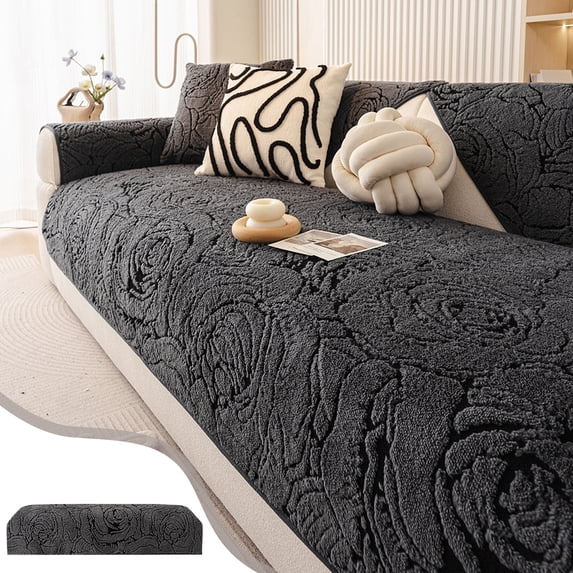 KTFgvq Vintage Sofa Cushion Thickened Plush Fabric Fixed Design for Living Room Seating, Multicolor