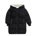 thumbnail image 1 of KTFgvq Winter Coats for Girls, Lightweight Hooded Puffer Jacket, Windproof & Warm with Pockets, Black 8 Years, 1 of 9