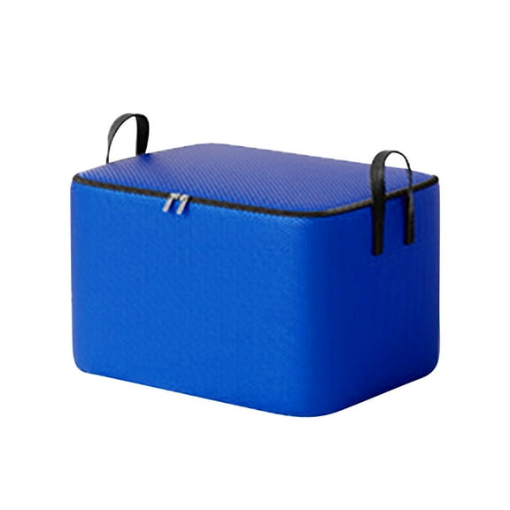 KTFgvq Woven Storage Bag, Large Capacity, Water Resistant, Portable Organizer for Quilt and Clothing, Multicolor