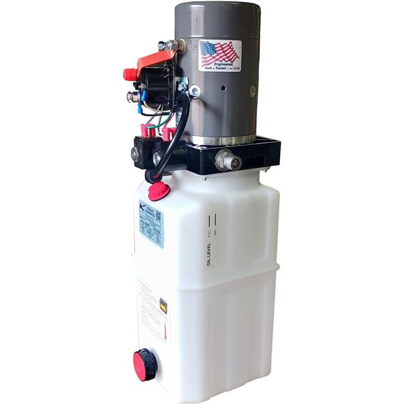 KTI-12VDA6Q Compact 12 VDC Hydraulic Power Unit with Single Double Acting and 6 Quart Capacity for Smooth Operation