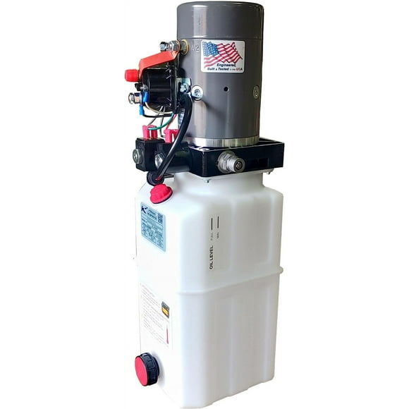 KTI-12VDA6Q Compact 12 VDC Hydraulic Power Unit with Single Double Acting and 6 Quart Capacity for Smooth Operation
