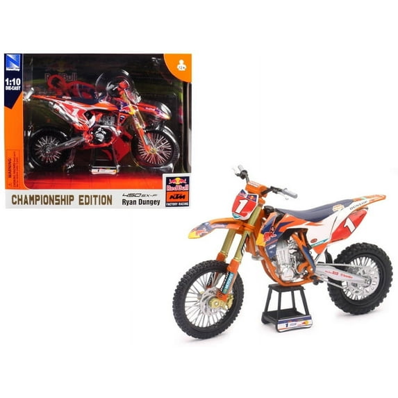 KTM 450 SX-F #1 Ryan Dungey \Red Bull Factory Racing\" Championship Edition 1/10 Diecast Motorcycle Model by New Ray"