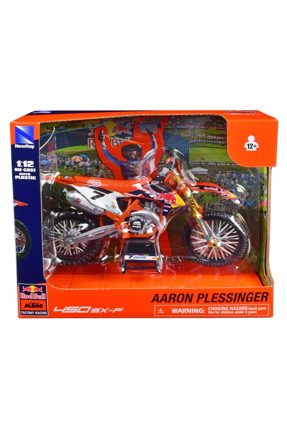 KTM 450 SX-F Motorcycle #7 Aaron Plessinger "Red Bull KTM Factory Racing" 1/12 Diecast Model by New Ray