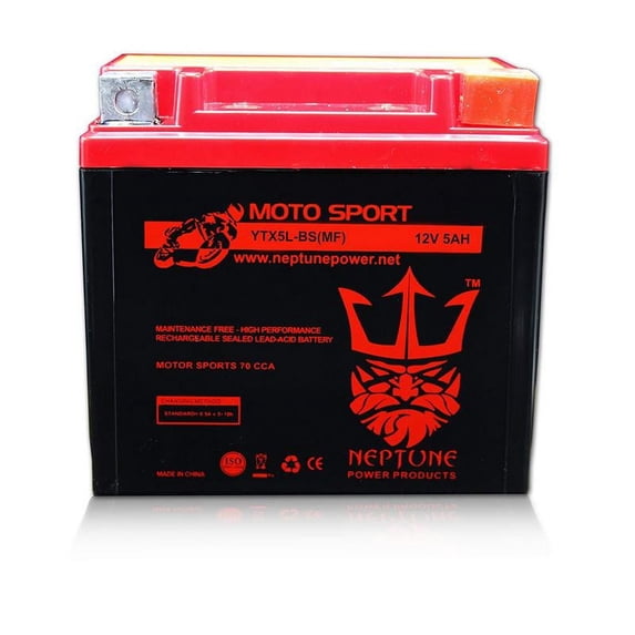KTM 450CC KTM SX ATV, 2008-2010 ST5L-BS YTX5L-BS(MF) SLA Powersport Replacement ATV Battery by Neptune