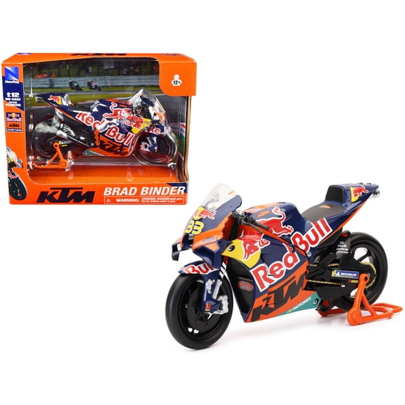 KTM RC16 Motorcycle #33 Brad Binder MotoGP "Red Bull KTM Factory Racing" 1/12 Diecast Model by New Ray