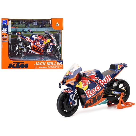 KTM RC16 Motorcycle #43 Jack Miller "Red Bull KTM Factory Racing" MotoGP World Championship (2023) 1/12 Diecast Model by New Ray