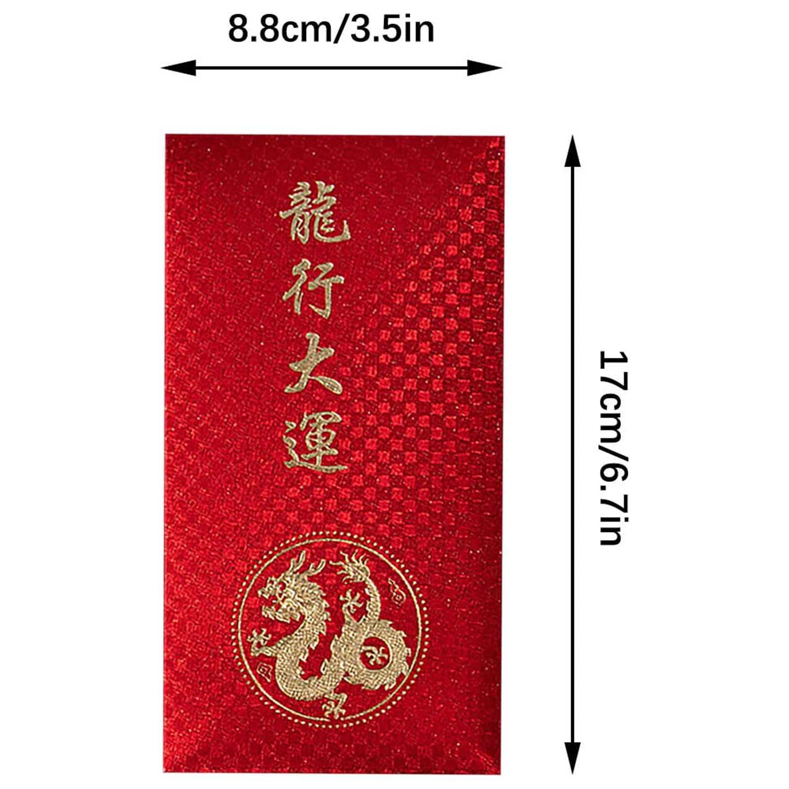 KTMGM 6pc Red Envelopes Chinese New Year Dragon Lunar New Year Of The