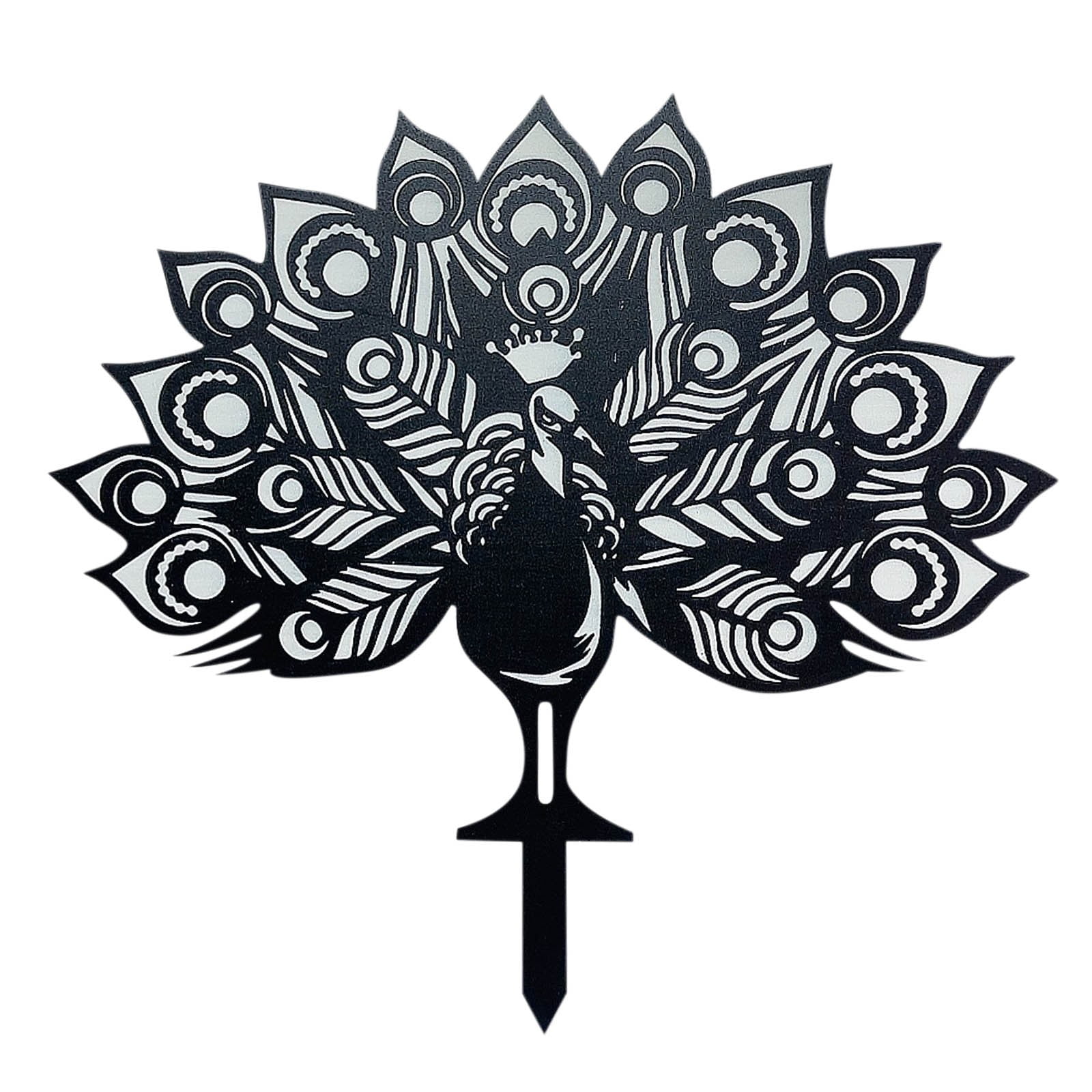 Iron And Metal Peacock Ground Plugin Card, Garden Decoration, Garden