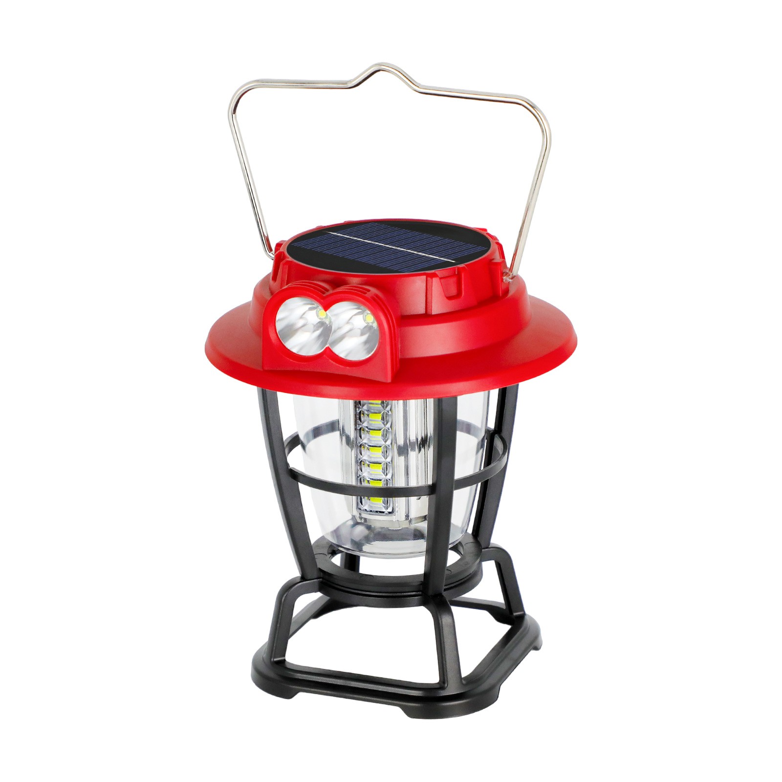 Solar Camping Light Power Bank USB Rechargeable Bulb 6 Gears Remote