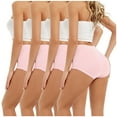 thumbnail image 1 of KTMKH 4 Pack Women High Waist Tummy Control Panties Underwear Shapewear Brief Panties, 1 of 8