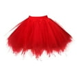 thumbnail image 1 of KTMKH Adult Women 80's Tutu Skirt Layered Tulle Tutu Skirt Princess Puffy Irregular Color Skirt Skirt Support Rock Festival Skirt, 1 of 2