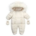 thumbnail image 1 of KTMKH Baby Girl Boy Coat Winter Snowsuit Toddler Jacket Clothes Zipper Jumpsuit Hooded Snow Wear Coat Outwear Fall Winter Coat Outwear For 6-12 Months, 1 of 2