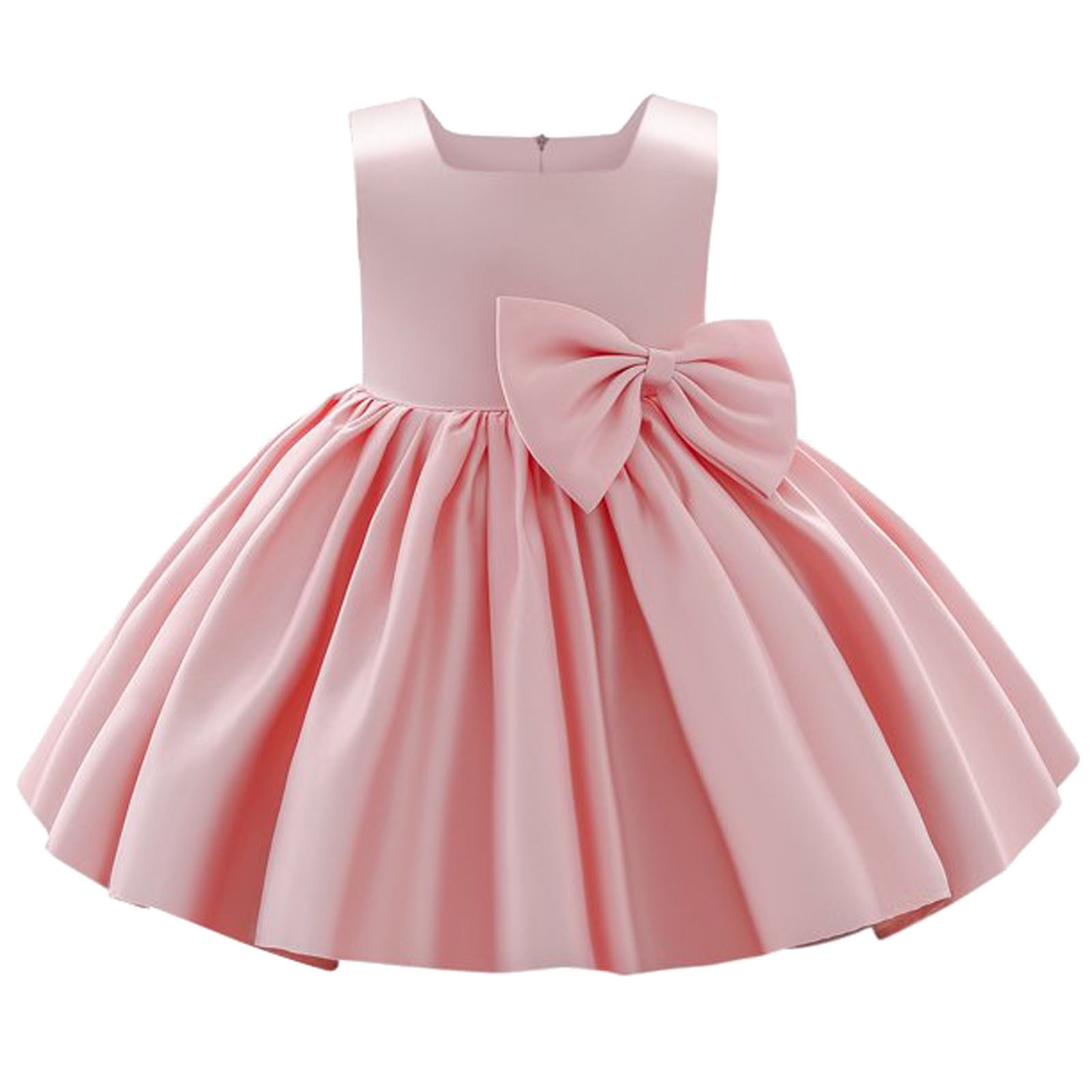 KTMKH Baby Girl Dress Flower Girls Bowknot Tutu For Kids Wedding