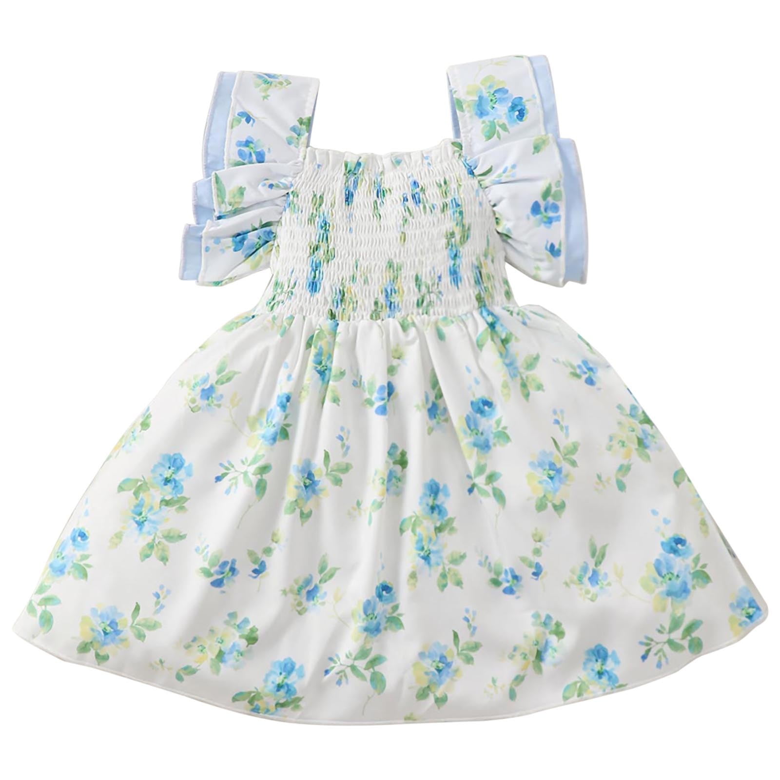 KTMKH Baby Girl Dress Girls Spring Summer Style Kids Sleeveless Printed