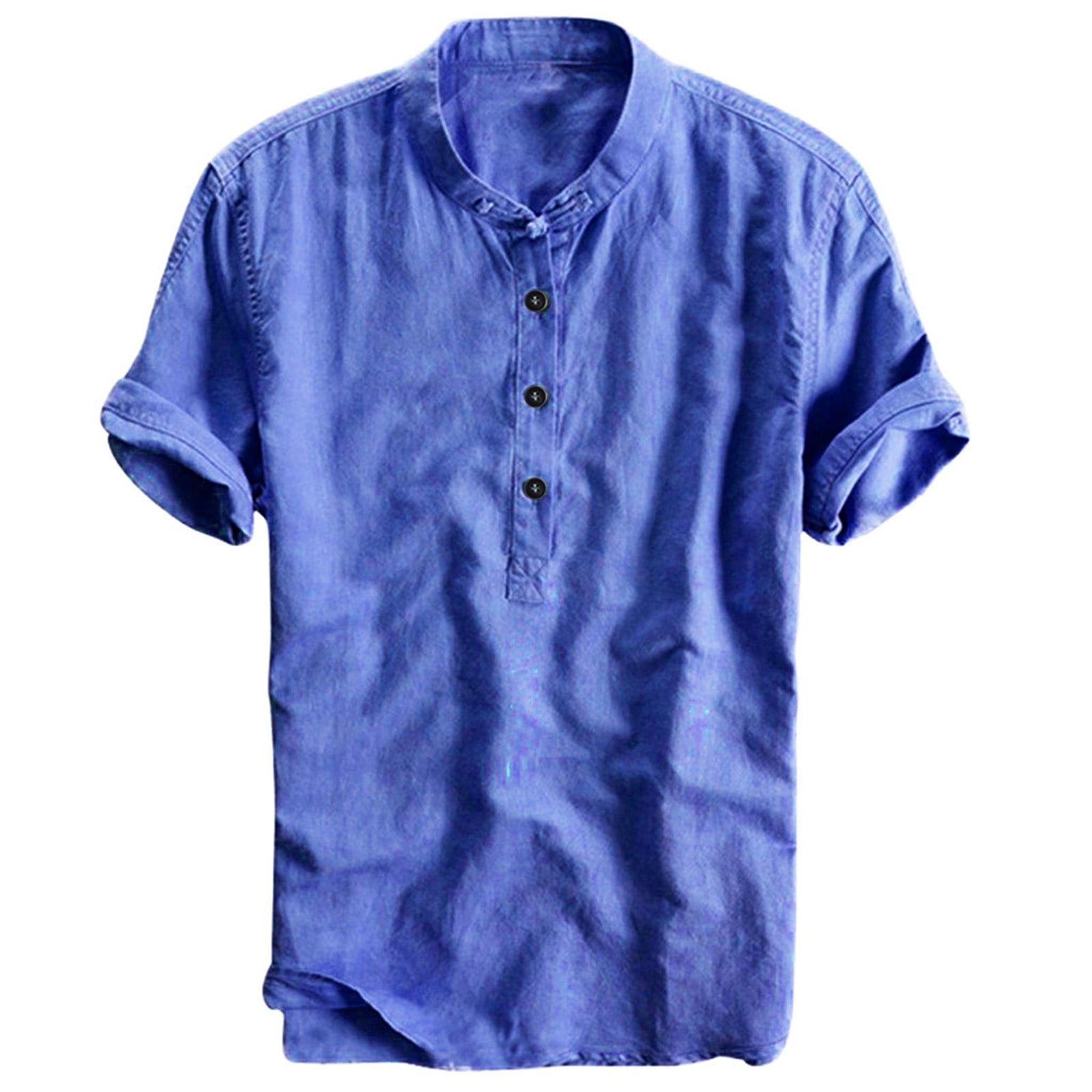 KTMKH Breathable Shirt Cool Hanging Thin Summer And Gradient Collar ...