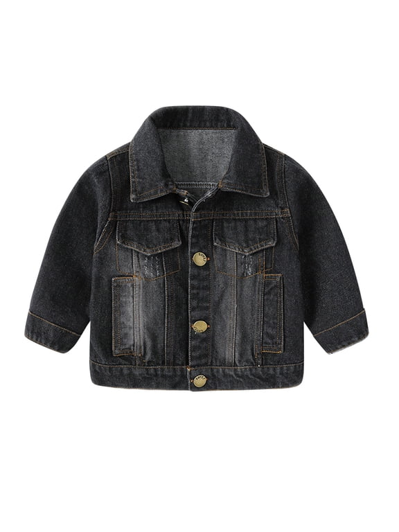 Child Kids Toddler Baby Boys Girls Long Sleeve Denim Jacket Coats Outer Outwear Outfits Clothes For 3-4 Years
