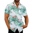 thumbnail image 1 of KTMKH Mens Spring Summer Casual Hawaiian Beach Tropical Button Up Printed Short Sleeve Shirt, 1 of 8