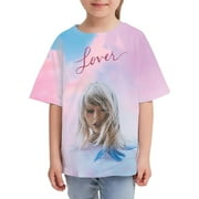 KTMKH Taylors T-shirts Swifts Shirts For Teen Kids Boys Girls Tour Shirt Vintage Midnight Concert Tops Tees Trendy Girls Fans Gift Tops 3-4 Years