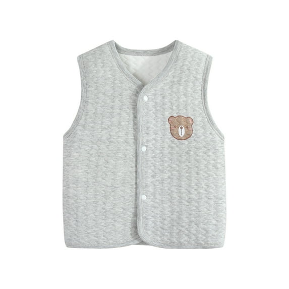 KTMKH Toddler Baby Boys Girls Winter Sleeveless Coat Outwear Warm Coat Vest Jacket Streetwear Coats For 3-6 Months