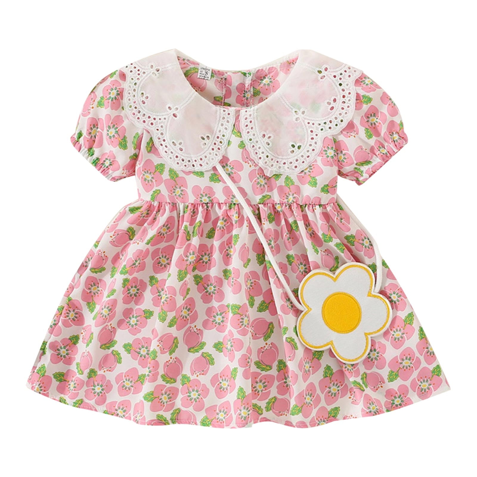 KTMKH Toddler Baby Dress Little Girls Short Sleeve ALine Dress Girls