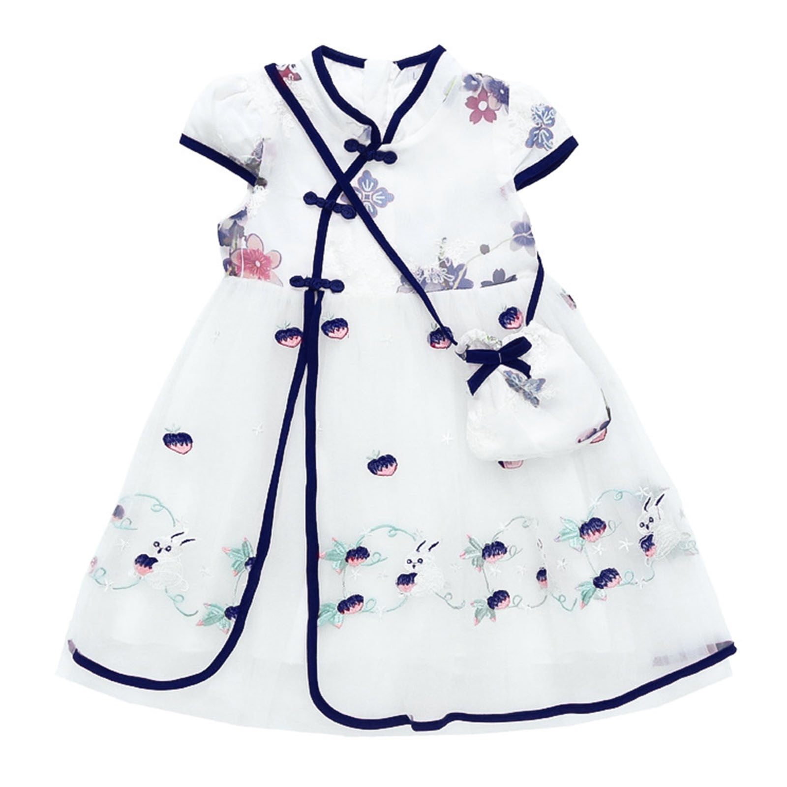 KTMKH Toddler Baby Dress Little Girls Short Sleeve ALine Dress Summer