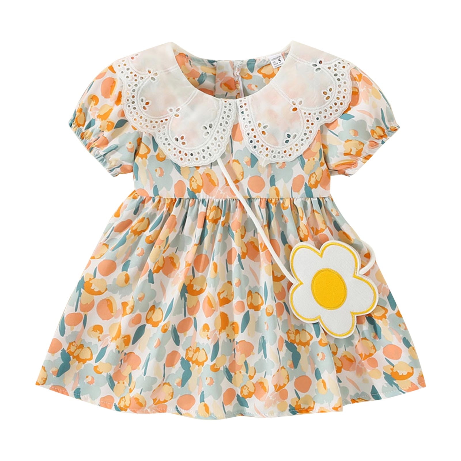 Salopette Bébé Fille Gap - Taille 6-12 Mois - Couleur Beige/khaki Avec Broderie Fleurie