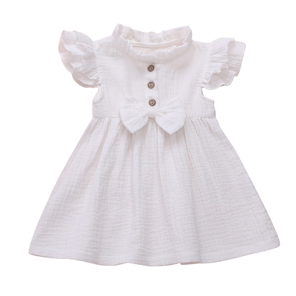KTMKH Toddler Baby Girl Dress Outfit Girls Solid Casual Kids Princess ...