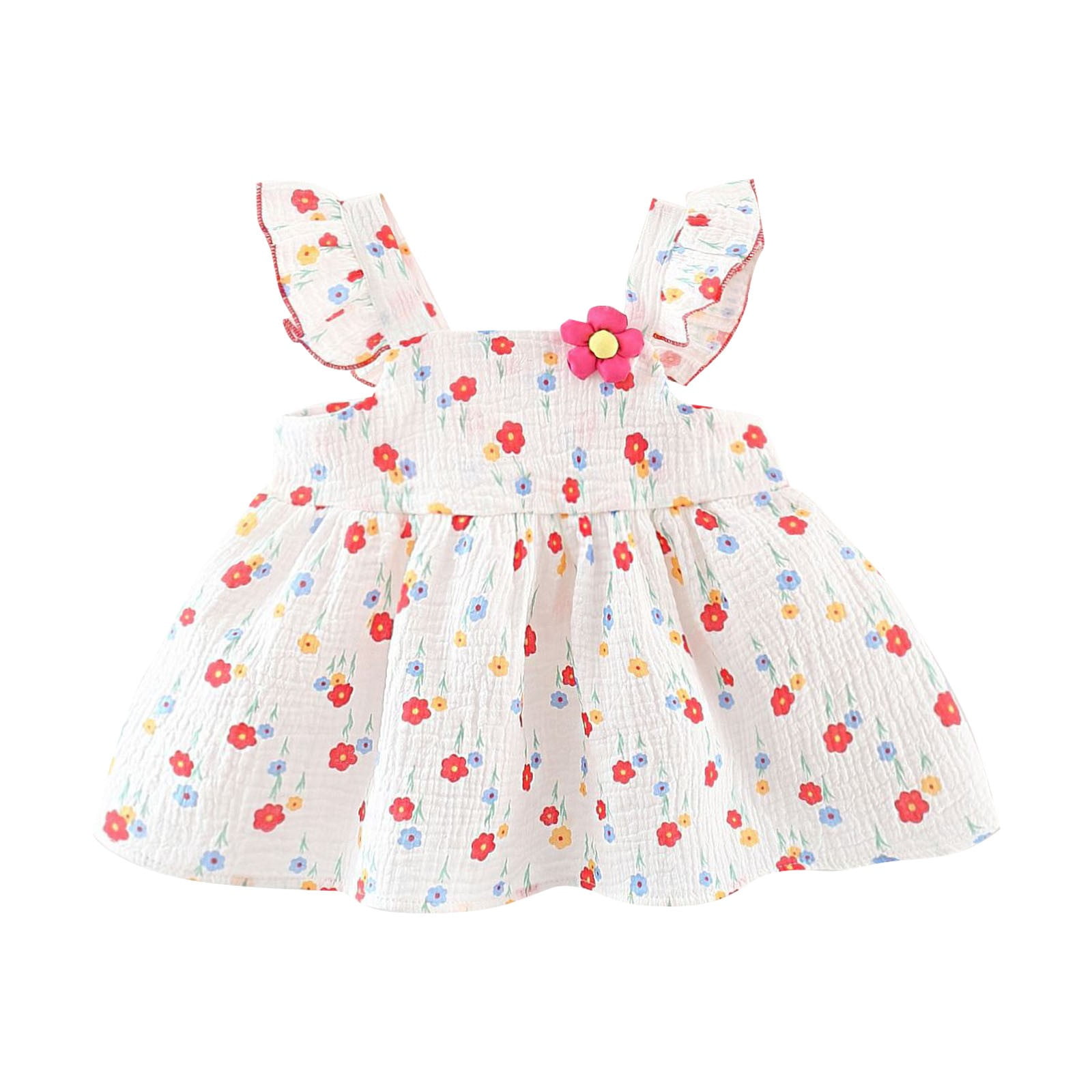 KTMKH Toddler Baby Girl Dress Summer Girls Fly Sleeve Sundress Prints