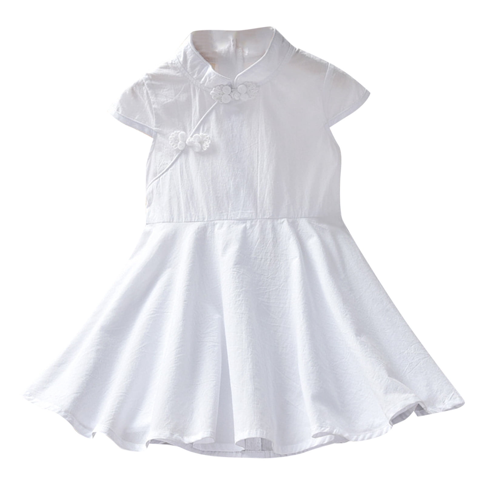 KTMKH Toddler Baby Girl Dress Summer Girls Short Sleeve Prints Princess