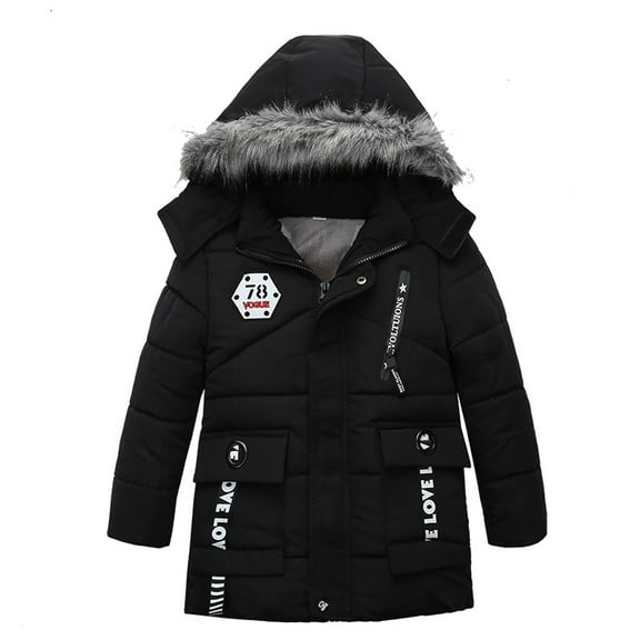 KTMKH Toddler Baby Winter Coat Fashion Coat Children Winter Jacket Coat Boy Jacket Warm Hooded Clothes for Kids 3 Years