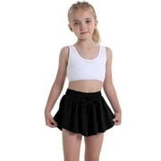 KTMKH Toddler Girls Summer Shorts Leisure Fashion Yoga Suit Running Fitness Tennis Short Skirt Trouser Pocket Sports Shorts