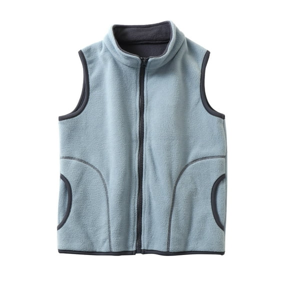 KTMKH Toddler Kids Baby Girls Boys Winter Warm Thick Cotton Sleeveless Patchwork Vest Clothes For 7-8 Years