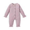 thumbnail image 1 of KTMKH Toddler Kids Baby Romper Girls Long Sleeve Winter Plaid Jumpsuit Outwear Pink Outfits For 12-18 Months, 1 of 4
