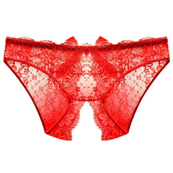 KTMKH Women Briefs Panties Lace Briefs Crotch Low Underwear Waist Underpants Open