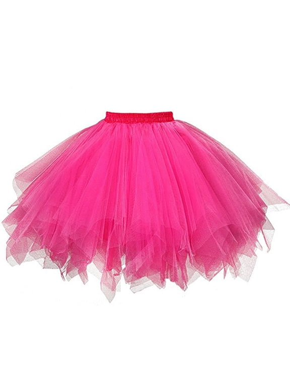 Women's Classic Tulle Tutu Skirt Good Quality Pleated Gauze Short Skirt Adult Tutu Dancing Skirt