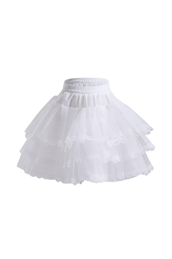Women's Classic Tulle Tutu Skirt Short Length Petticoat Above Knee Underskirt Half
