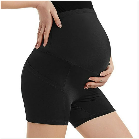 KTMKH Women's Yoga Pants Sports Lift Yoga Pants Fitness Running Shorts Maternity Shorts