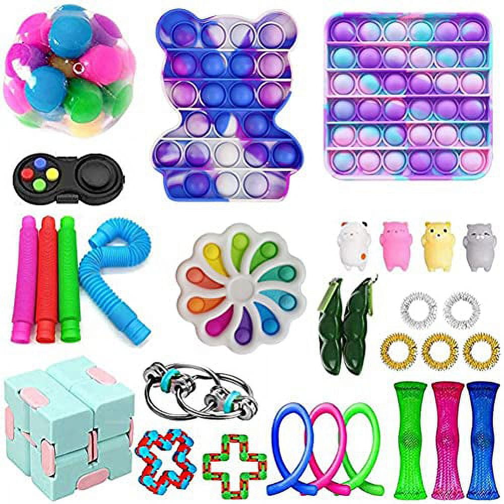KTNAJOL 30PCS Fidget Toys Pack, Sensory Fidget Toys Cheap, Fidget Toy Set Fidget Box, Fidget